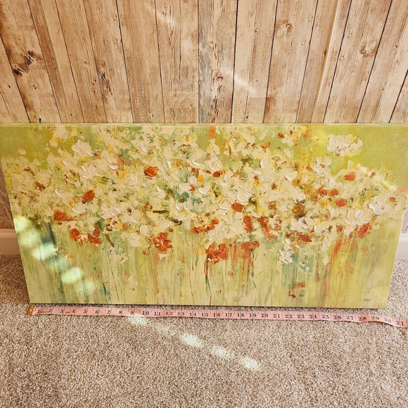 Green floral wall painting - Picture 4 of 7